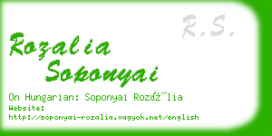 rozalia soponyai business card